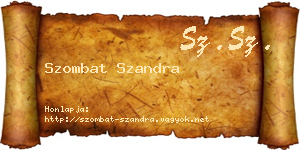 Szombat Szandra névjegykártya
